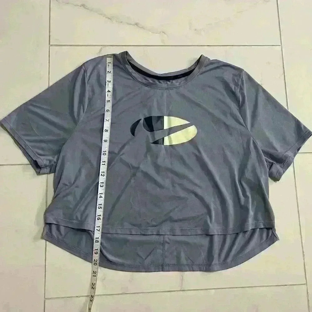 Nike Women's Plus Size Dri-Fit One Cropped Top Ashen Slate 1X - Picture 5 of 9